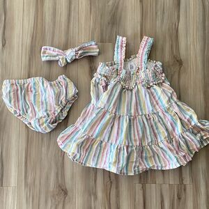 Baby Gap 18-24 month Colorful Striped Kids Dress Set